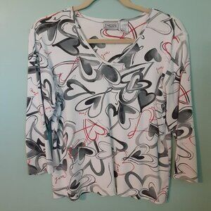 Chico's 3/4 Sleeve V-neck Shirt